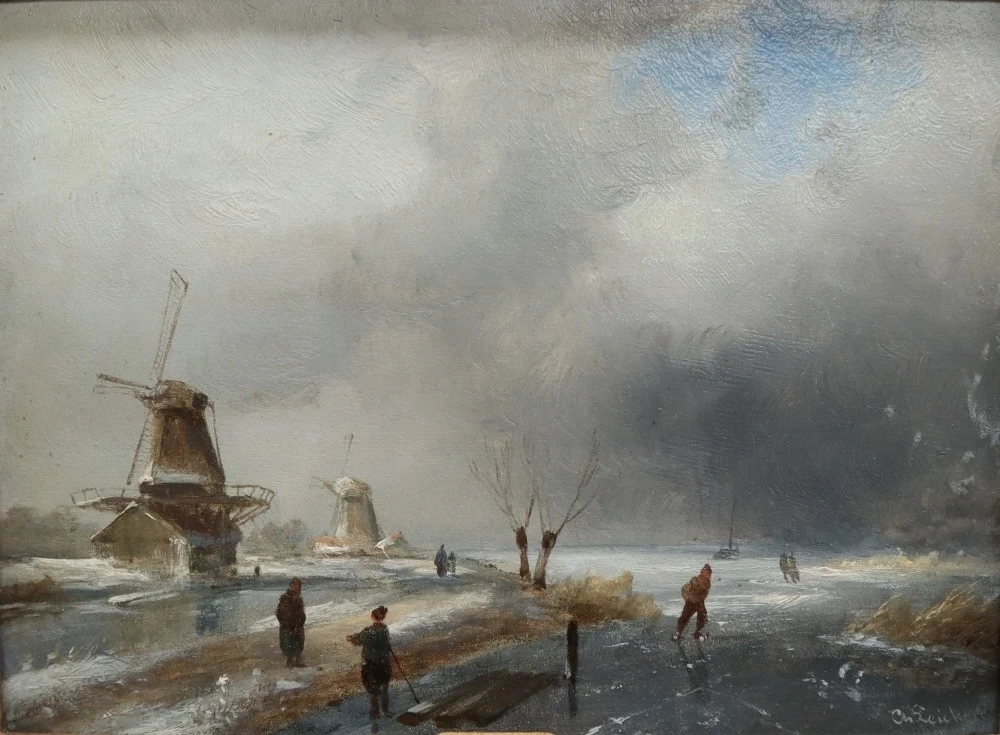 Charles Leickert - Pattinaggio sul fiume